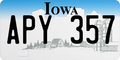 IA license plate APY357