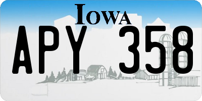IA license plate APY358