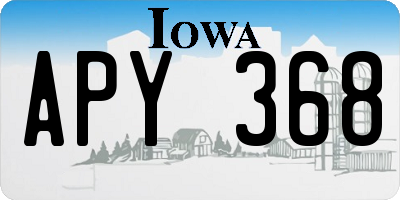 IA license plate APY368
