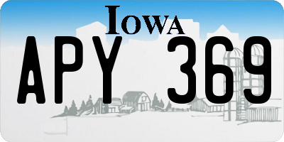 IA license plate APY369