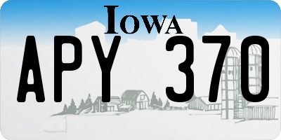 IA license plate APY370