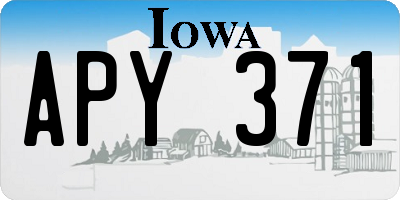 IA license plate APY371