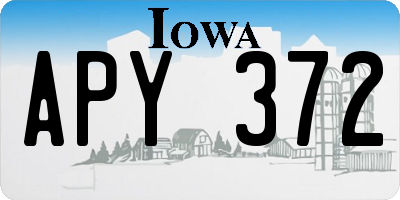 IA license plate APY372