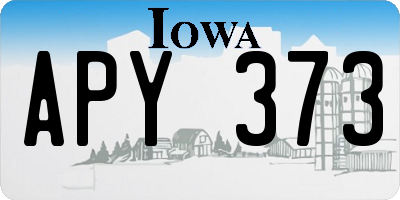 IA license plate APY373
