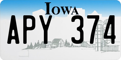 IA license plate APY374