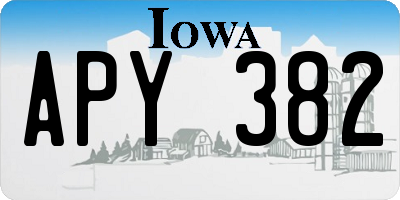 IA license plate APY382