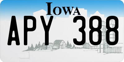 IA license plate APY388