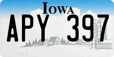 IA license plate APY397