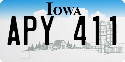 IA license plate APY411