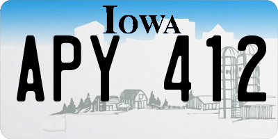 IA license plate APY412