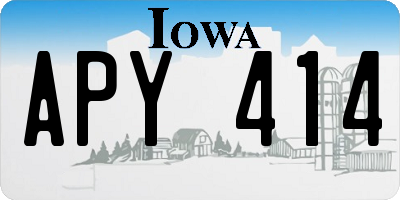 IA license plate APY414