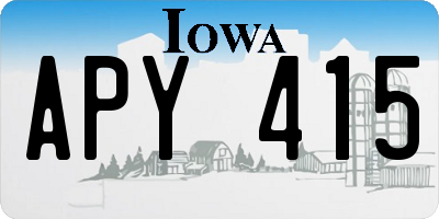 IA license plate APY415