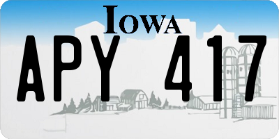 IA license plate APY417