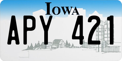 IA license plate APY421