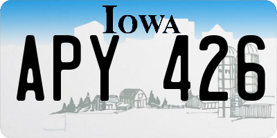 IA license plate APY426