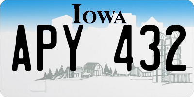 IA license plate APY432