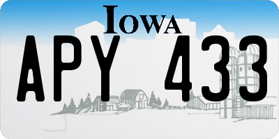 IA license plate APY433