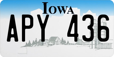 IA license plate APY436