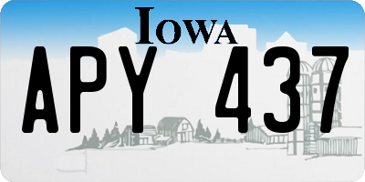 IA license plate APY437