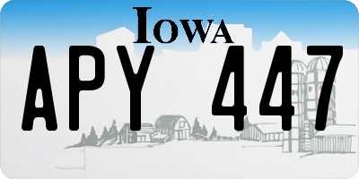 IA license plate APY447