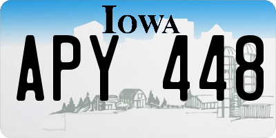 IA license plate APY448