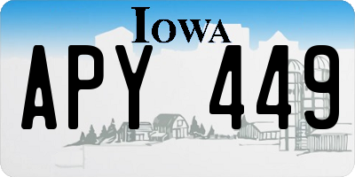 IA license plate APY449