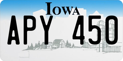 IA license plate APY450