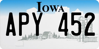 IA license plate APY452