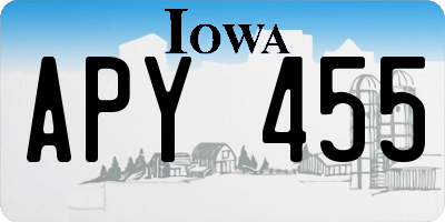 IA license plate APY455