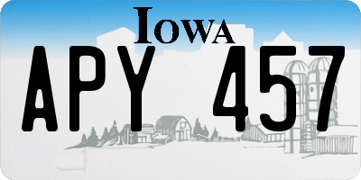 IA license plate APY457