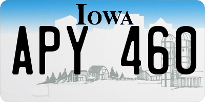 IA license plate APY460