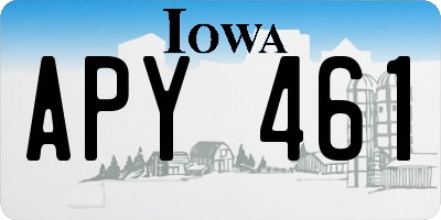IA license plate APY461