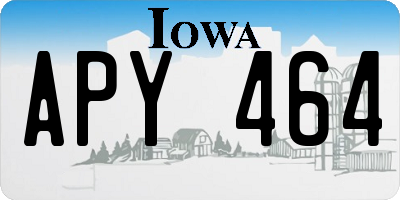 IA license plate APY464