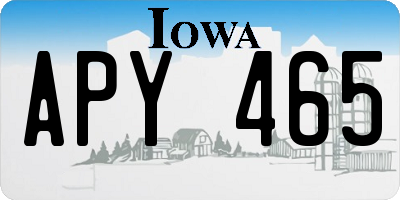 IA license plate APY465