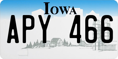 IA license plate APY466