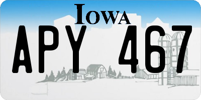 IA license plate APY467
