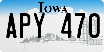 IA license plate APY470