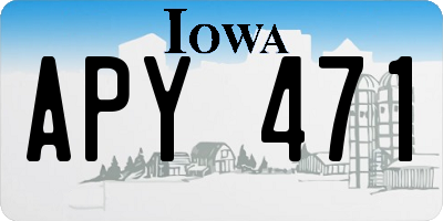 IA license plate APY471
