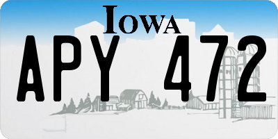 IA license plate APY472