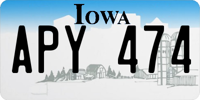 IA license plate APY474