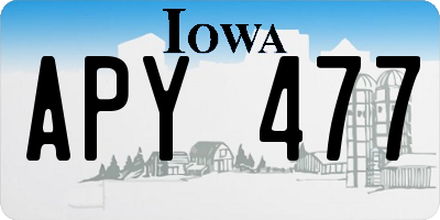 IA license plate APY477