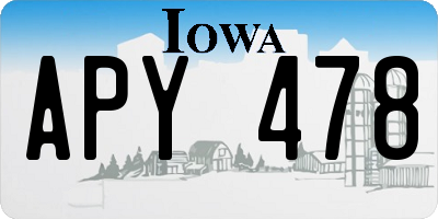 IA license plate APY478