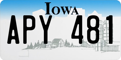 IA license plate APY481