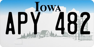 IA license plate APY482
