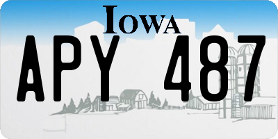 IA license plate APY487