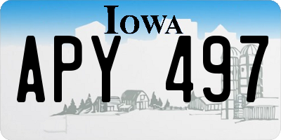 IA license plate APY497