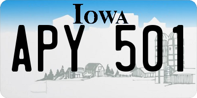 IA license plate APY501