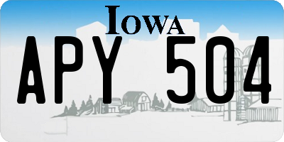 IA license plate APY504