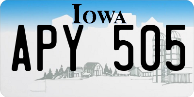 IA license plate APY505
