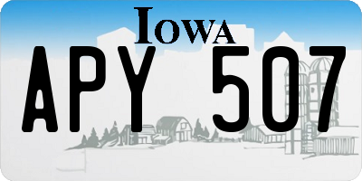 IA license plate APY507